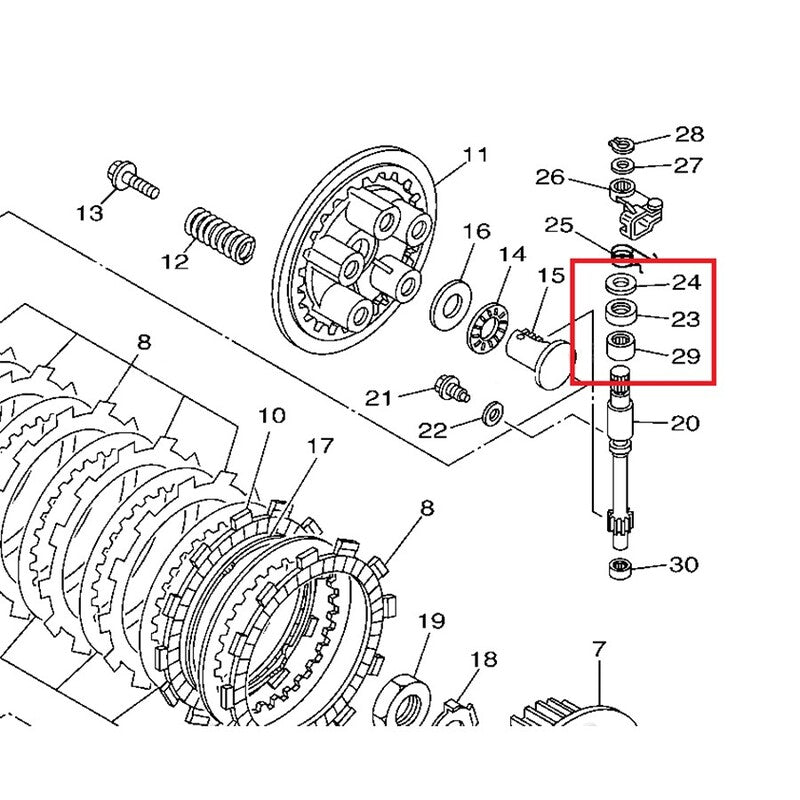 TOURMAX Cutch Control Repair Kit Yamaha YZ250 - Main