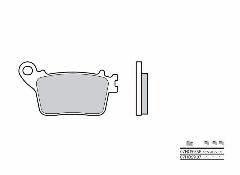 Set placute frana,frana disc BREMBO 07HO59SP