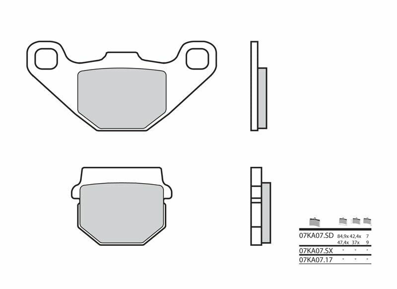 Set placute frana,frana disc BREMBO 07KA0717