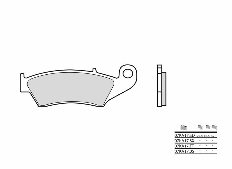 Set placute frana,frana disc BREMBO 07KA17TT