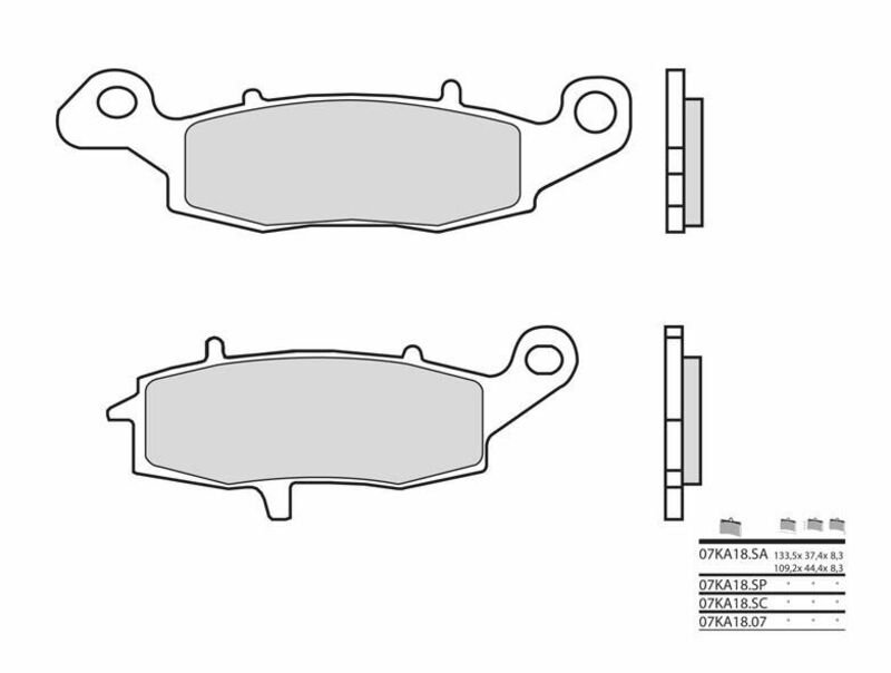 Set placute frana,frana disc BREMBO 07KA1807