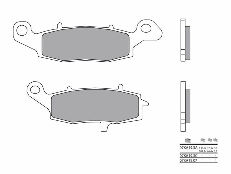 Set placute frana,frana disc BREMBO 07KA19SA
