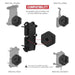 RAM® Tough-Claw™ Mică bază de clemă cu adaptor Vibe-Safe™