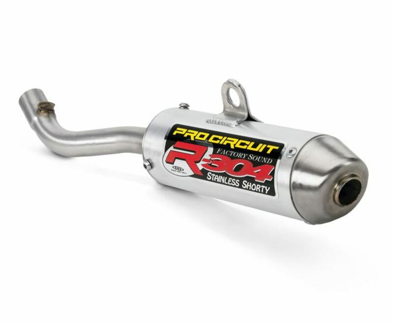 Toba de toba PRO CIRCUIT R-304 aluminiu periat/otel inoxidabil capac de capat KTM/Husqvarna 65