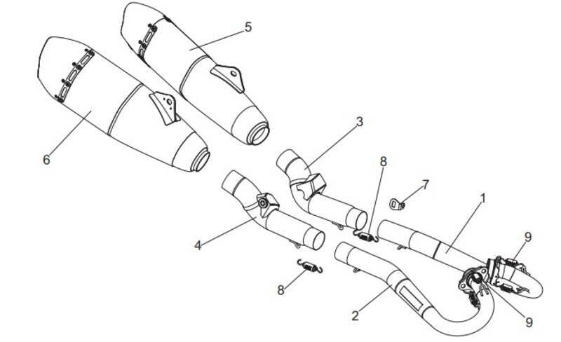 Țevi de eșapament YOSHIMURA RS-9 - Honda CRF250R / RX