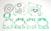 ATHENA Top End Gasket Set (oil seals not included) - Main