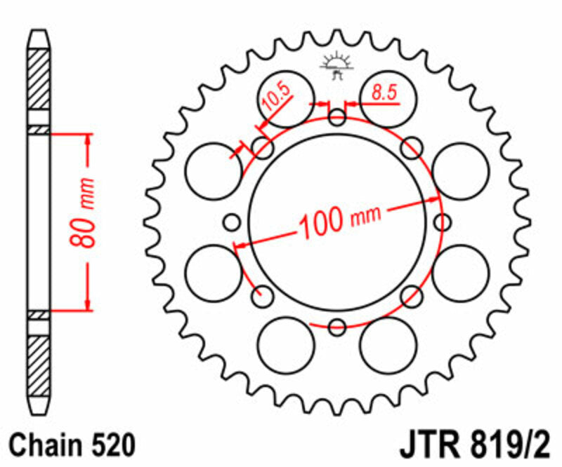 Roata dintata JT SPROCKETS JTR819/2.41 