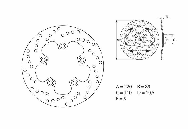 Disc frana BREMBO 68B40744 