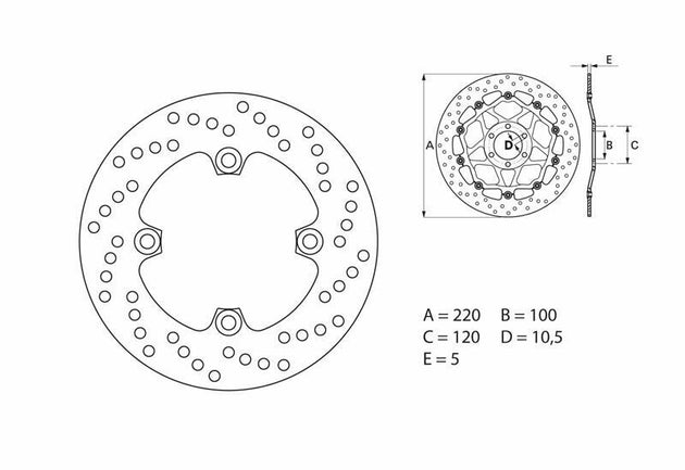 Disc frana BREMBO 68B40747 