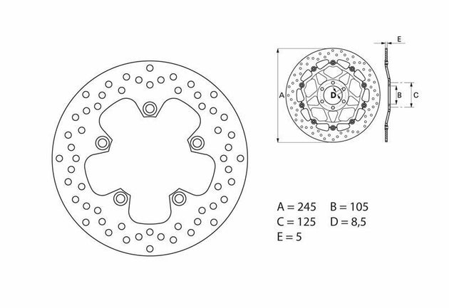 Disc frana BREMBO 68B40793 