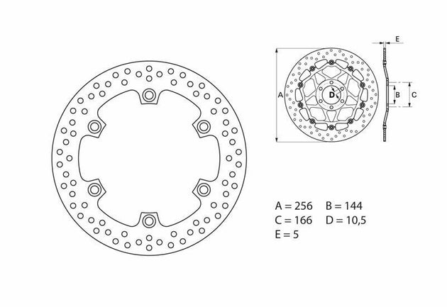 Disc frana BREMBO 68B407A6 