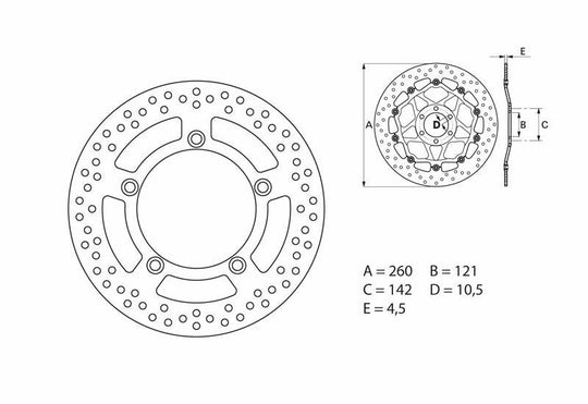 Disc frana BREMBO 68B407B4 