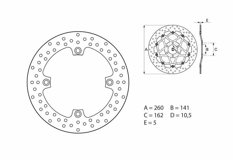 Disc frana BREMBO 68B407E3 