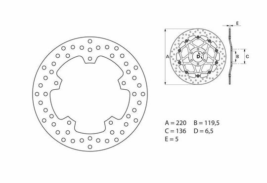 Disc frana BREMBO 68B407F2 