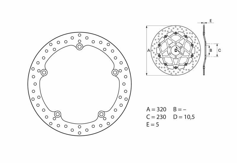 Disc frana BREMBO 68B407G7 