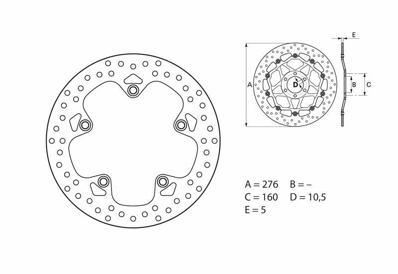 Disc frana BREMBO 68B407G9 