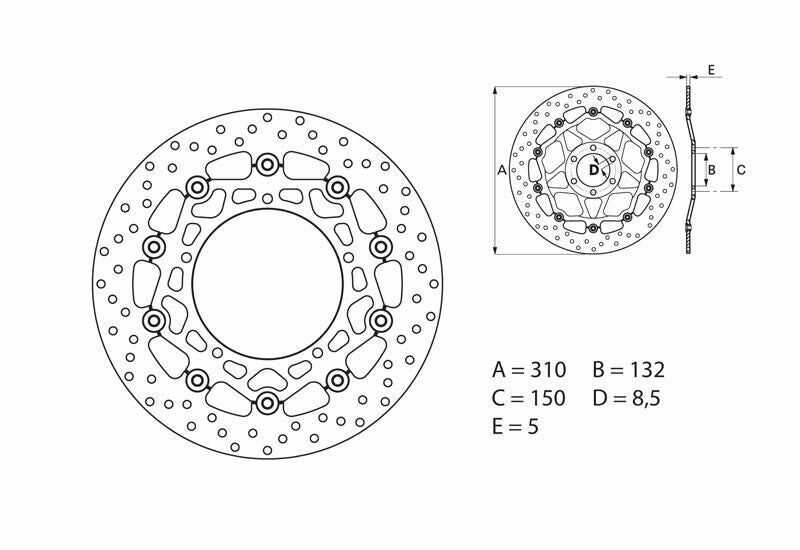 Disc frana BREMBO 78B40860 