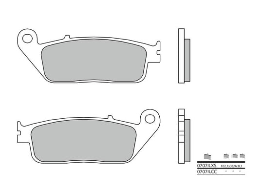 Set placute frana,frana disc BREMBO 07074XS 