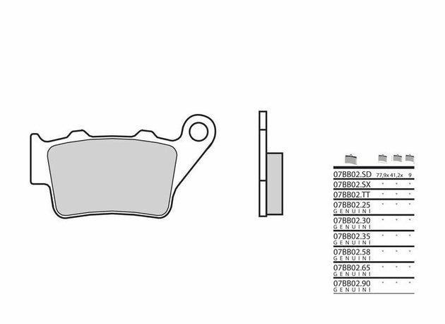 Set placute frana,frana disc BREMBO 07BB0258 