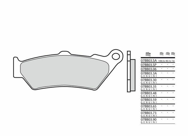 Set placute frana,frana disc BREMBO 07BB0390 