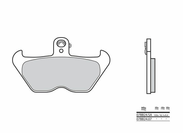 Set placute frana,frana disc BREMBO 07BB2407 