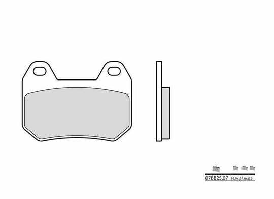 Set placute frana,frana disc BREMBO 07BB2507 