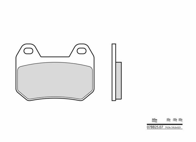 Set placute frana,frana disc BREMBO 07BB2507 