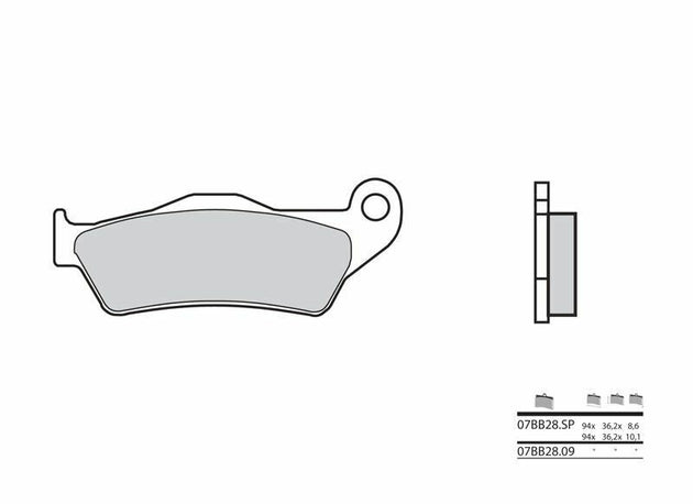 Set placute frana,frana disc BREMBO 07BB28SP 