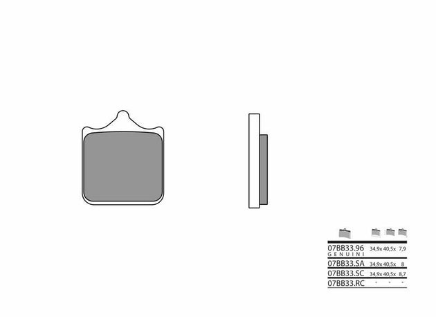 Set placute frana,frana disc BREMBO 07BB3396 