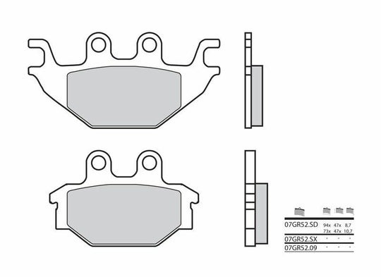 Set placute frana,frana disc BREMBO 07GR52SD 