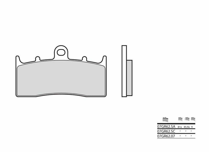 Set placute frana,frana disc BREMBO 07GR62SA 