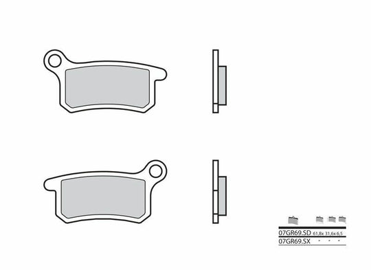 Set placute frana,frana disc BREMBO 07GR69SX 