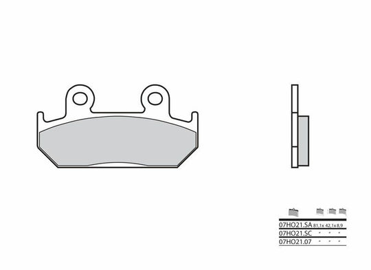 Set placute frana,frana disc BREMBO 07HO21SA 