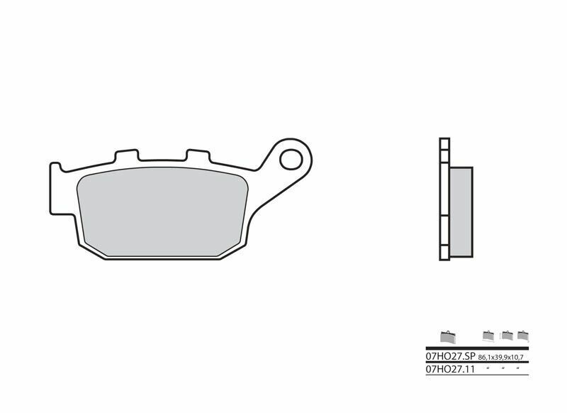 Set placute frana,frana disc BREMBO 07HO2711 