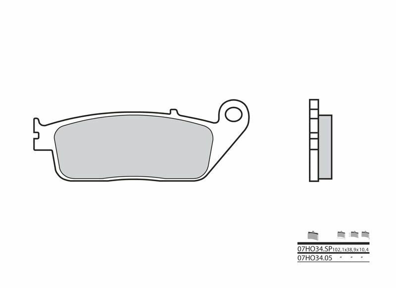 Set placute frana,frana disc BREMBO 07HO3405 