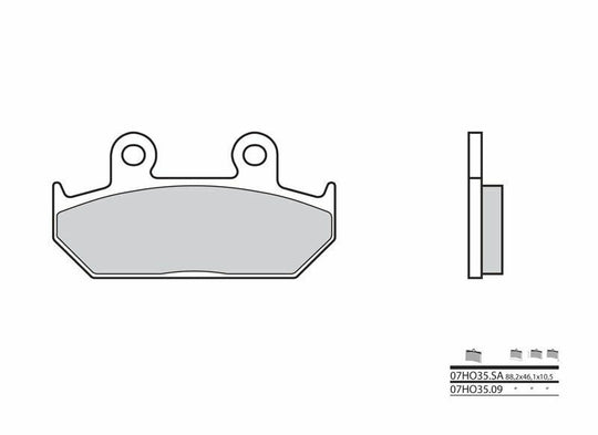 Set placute frana,frana disc BREMBO 07HO3509 