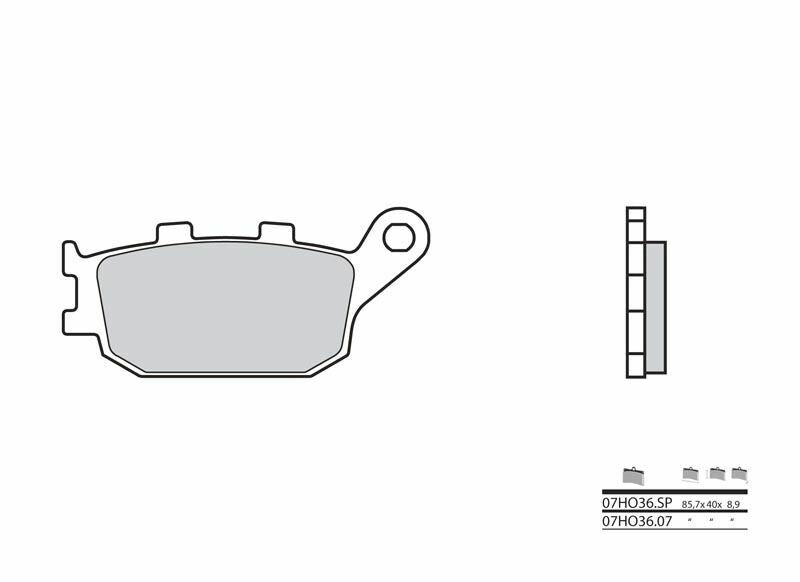 Set placute frana,frana disc BREMBO 07HO36SP 