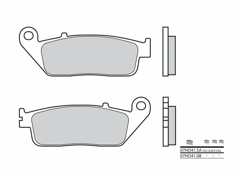 Set placute frana,frana disc BREMBO 07HO41SA 