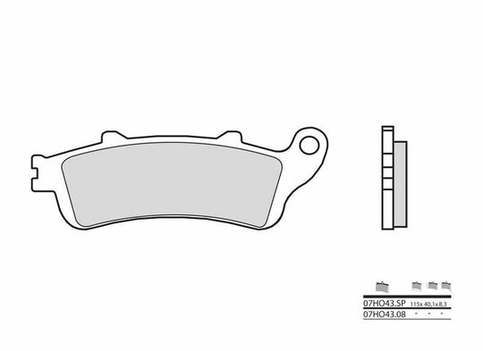 Set placute frana,frana disc BREMBO 07HO43SP 