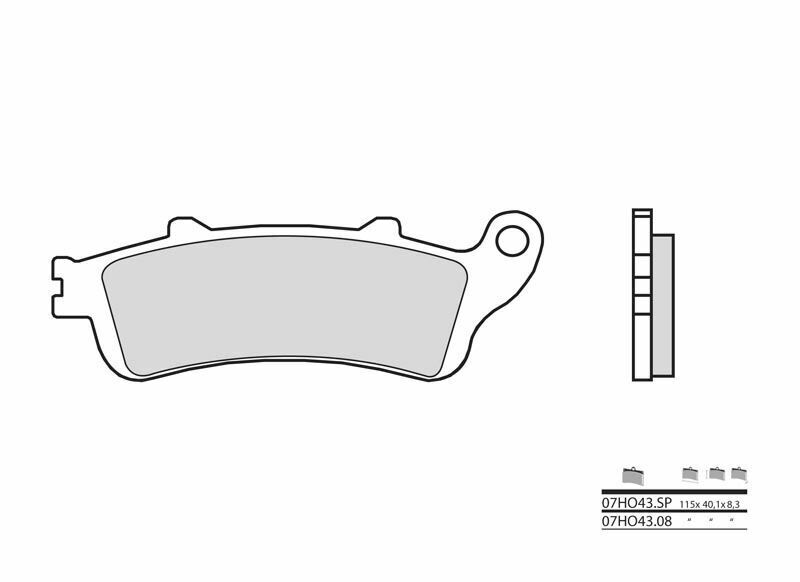 Set placute frana,frana disc BREMBO 07HO43SP 