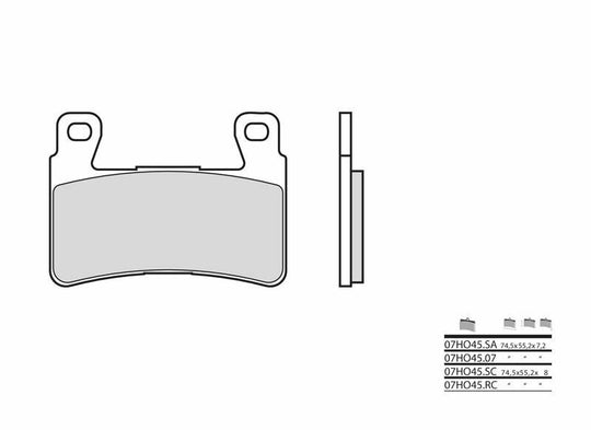 Set placute frana,frana disc BREMBO 07HO4507 