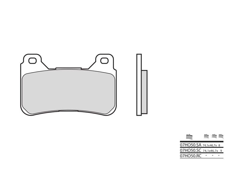 Set placute frana,frana disc BREMBO 07HO50LA 