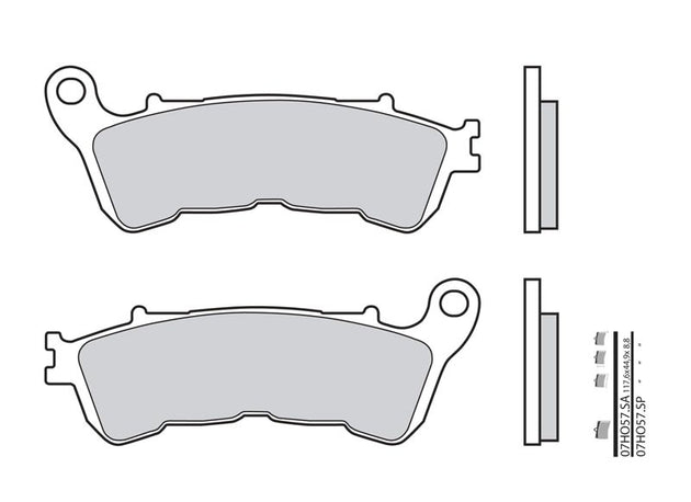 Set placute frana,frana disc BREMBO 07HO57LA 
