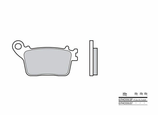 Set placute frana,frana disc BREMBO 07HO59SP 