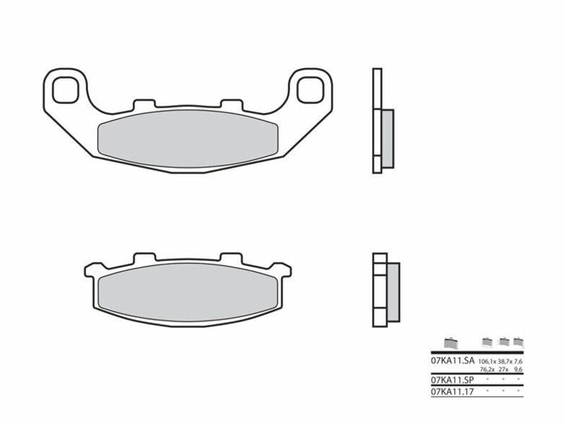 Set placute frana,frana disc BREMBO 07KA11SA 