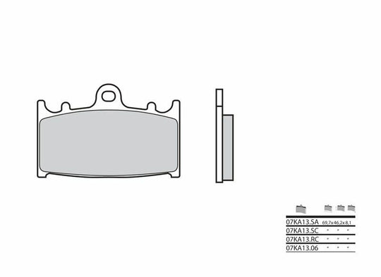 Set placute frana,frana disc BREMBO 07KA1306 