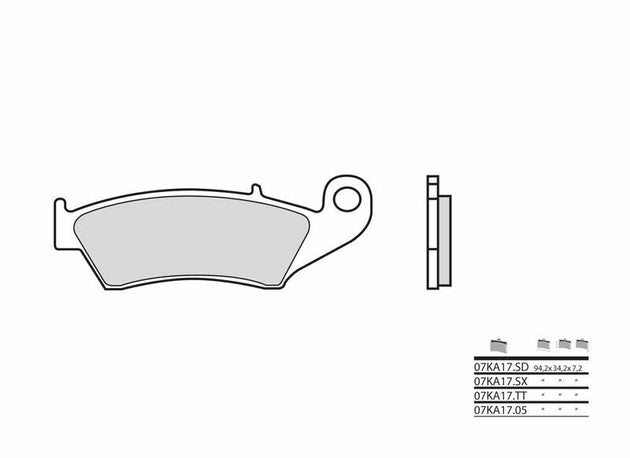 Set placute frana,frana disc BREMBO 07KA1705 