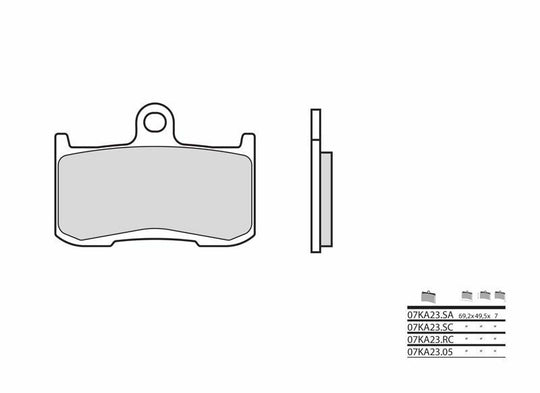 Set placute frana,frana disc BREMBO 07KA23SA 