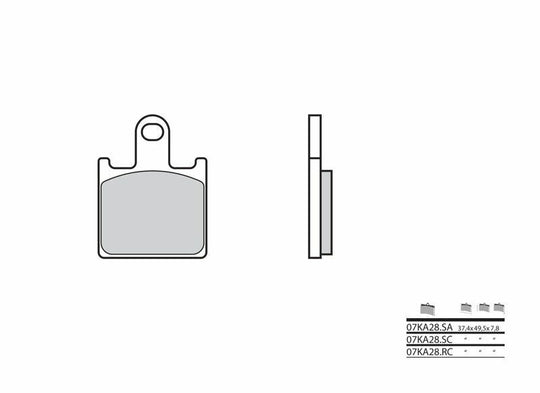 Set placute frana,frana disc BREMBO 07KA28SA 