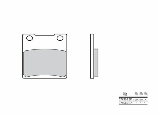 Set placute frana,frana disc BREMBO 07KS0507 